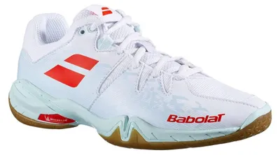 Productafbeelding van BABOLAT SHADOW SPIRIT dames indoor schoenen, wit/lichtblauw, maat 37