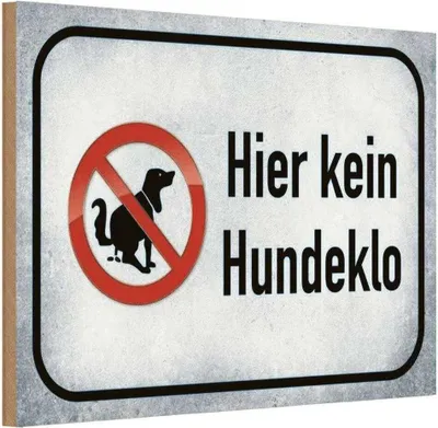 Produktbild von vianmo Holzschild 20x30 cm Hund hier kein Hundeklo Tier Haustier