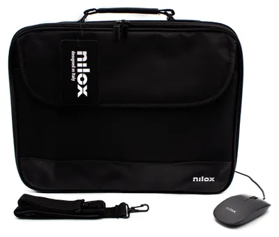 Productafbeelding van Laptoptas Nilox Duro, zwart, geschikt voor 15.6-inch laptops