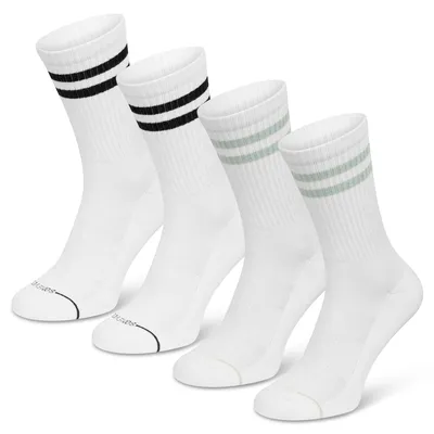 Obrázek produktu pro SOMEYOU 4 páry tenisových ponožek z organické bavlny, sportovní ponožky s proužky pro dámy