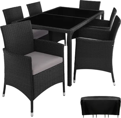 Zdjęcie produktu dla TecTake 404320, Czarny, Szary, 6 siedz., Dorośli i dzieci, Chłopak, dziewczyna