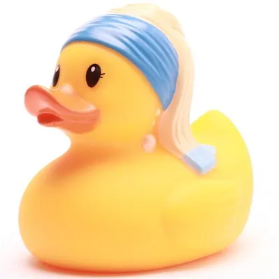 Produktbild von Badeente Mädchen mit dem Perlenohrring Vinyl 9 cm
