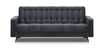 Produktbild von Schlafsofa GRETA BIS mit Bonnellfederkern, Couch mit Schlaffunktion Bettkasten Sofa mit Steppung (Stoff: paros 06 - anthrazit)