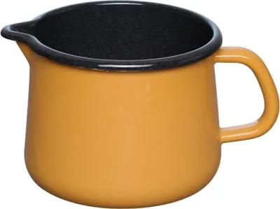 Zdjęcie produktu dla Riess garnek z wylewką Ø12cm 1,21L emalia pomarańczowa