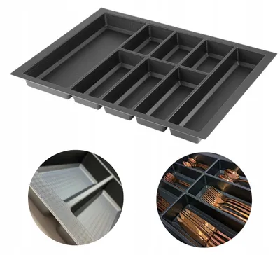 Image de Peka Kristall Organisateur de couverts pour tiroir Noir 622x474