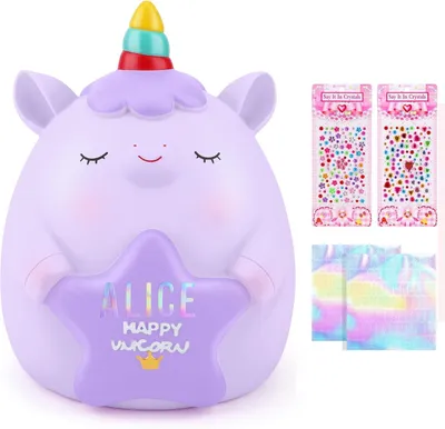 Immagine prodotto di Salvadanaio a forma di unicorno, ideale per bambini
