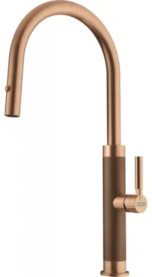 Produktbild von FRANKE 115.0711.557 Armatur Mythos Masterpiece J-Auszugsbrause, Seitenbedienung, Hochdruck, Kupfer