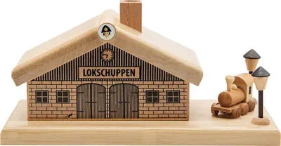 Produktbild von Räucherhaus Lokschuppen (7,5cm) von Spielwarenmacher Günther