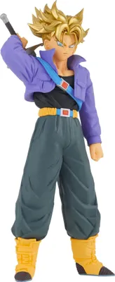 A full-body shot of a Trunks action figure from Dragon Ball Z.