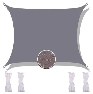 Immagine prodotto di Tenda da sole rettangolare, 3x4 metri, impermeabile, protezione UV, colore grigio
