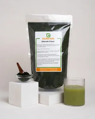 Produktbild von 1 kg Chlorella Pulver | Pulver | Alge | Mikroalgen | 100% rein