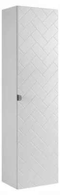 Zdjęcie produktu dla Szafka Łazienkowa Wisząca Słupek Łazienkowy Biały Rensan 136 Cm Front Mdf