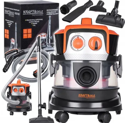 Immagine prodotto di Kraft&Dele KD5149 Aspiratore industriale ciclonico 2000 W - 9 l, senza sacchetto, 2 in 1 (aspirapolvere e soffiatore), 4 ugelli