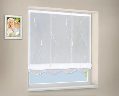 Produktbild von Raffrollo weiß-silber 170 x 100 cm