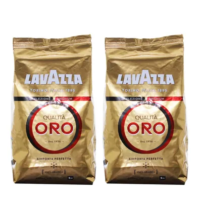 Produktbild von Lavazza Kaffee Qualita Oro, ganze Bohnen, Bohnenkaffee, 2er Pack, 2 x 1000g