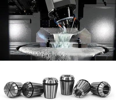 Image de Jeu de 6 mandrins à ressort de précision pour machines de gravure et de fraisage CNC, accessoires industriels ER32