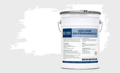 Image de Wixx Lasure Bois d’Échafaudage UV+ - Blanc - 20L