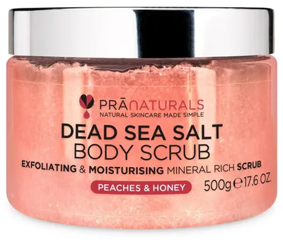 Productafbeelding van Lichaamsscrub - Dode Zee zout - Organische scrub - 500 g - Perzik en honing