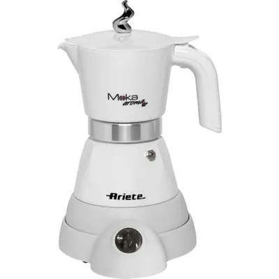Obrázek produktu pro Ariete 1358/10, Elektrická moka konvička, Mletá káva, 400 W, Šedá, Bílá