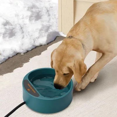 Immagine prodotto di Ciotola riscaldabile da 2,2 litri per cani/gatti, protezione antigelo, cavo da 165 cm