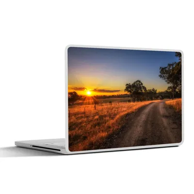 Produktbild von MuchoWow® Laptop Aufkleber Sticker Cover Sonne - Gras - Baum - Natur 36.5x27.5 cm - Laptop-Sticker