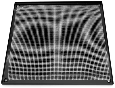 Produktbild von Ventilationsgitter Metall schwarz 200 x 200 mm, mit Insektenschutz, quadratisch, für Lüftung