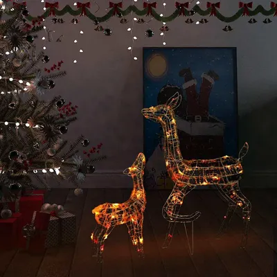 Produktbild von VIDAXL Weihnachtsdekorationen Rentierfamilie 160 LED Multi -gefährte Acryl