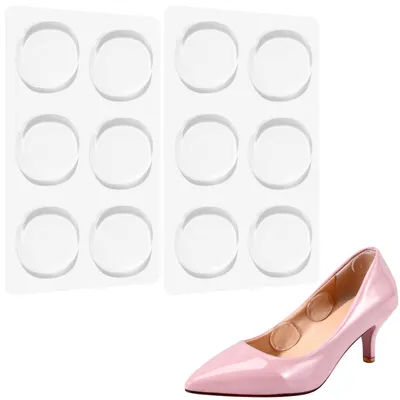 Imagen del producto de Plantillas transparentes para zapatos, 6 pares, autoadhesivas, antideslizantes