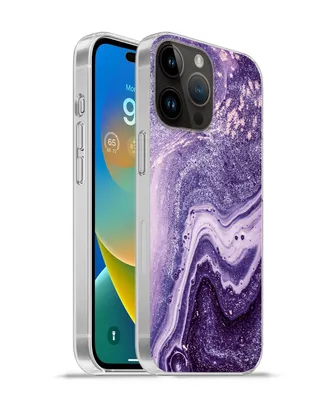 Produktbild von MuchoWow® Handyhülle Schutzhülle Hülle für Apple iPhone 14 Pro Max Naturstein - Glitzer - Luxus Silikon Softcase Handy Hülle - Hardcover