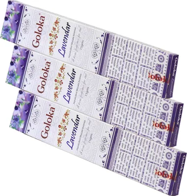 Produktbild von 3x Goloka Lavendel Räucherstäbchen 45g – Florales Räucherwerk für Entspannung