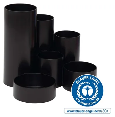 Produktbild von MAUL Stifteköcher MAULtubo Recycling Kunststoff 15.3 x 15.2 x 12.6 cm schwarz