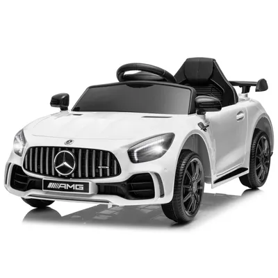 Produktbild von Elektroauto Kinderauto Mercedes-Benz AMG Gtr, mit 2,4G Fernbedienung, LED Scheinwerfer, MP3, Hupe und Musik, weiß