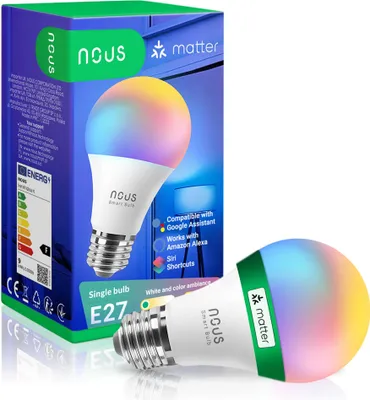Obrázek produktu pro Chytrá žárovka Nous P3 Tuya Wi-Fi RGB (patice E27), kompatibilní s Matterem
