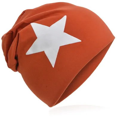 Produktbild von Kinder Beanie Gross Stern Orange M