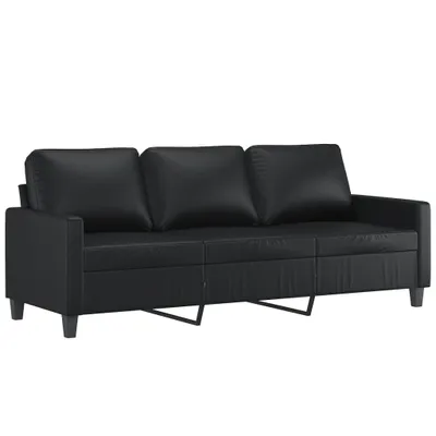 Immagine prodotto di vidaXL divano a 3 posti nero 180 cm in Pelle finta