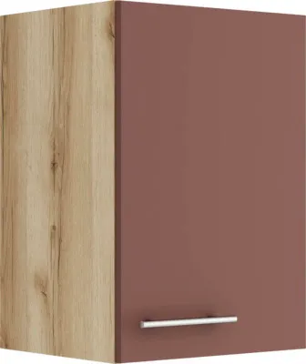Zdjęcie produktu dla Optifit szafka ścienna Bari407 WxDxH 40 x 34,6 x 57,6 cm rdzawoczerwony matowy zdemontowany odwracalny zawias KUBA O406-9+
