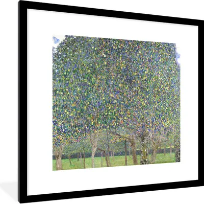 Produktbild von MuchoWow® Gerahmtes Poster Ein Birnbaum - Gustav Klimt 40x40 cm - Poster mit Schwarzem Bilderrahmen Wandposter Rahmen Foto Bilder - Poster - Plakat im Rahmen