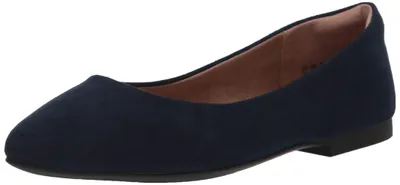 Productafbeelding van A. Essentials: Dames ballerina's met puntige neus, marineblauw, breedte 43