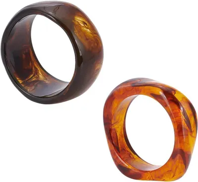 Produktbild von Set mit 2 Armbändern aus Acrylharz für Damen