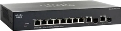 Produktbild von Cisco SF 302-08P, Verwalteter Netzwerk-Switch, L3, Vollduplex, Energie Über Ethernet (PoE) Unterstützung, Rack-Einbau, 1U