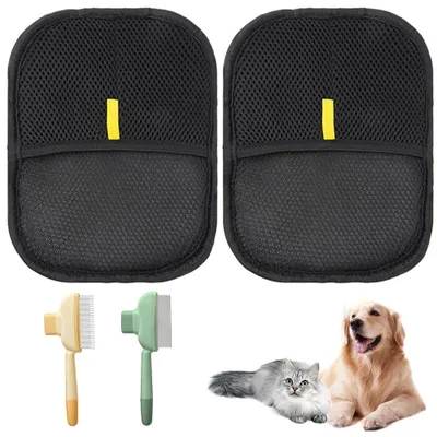 Tierhaarbürste für Hunde & Katzen, ergonomisch, für langes und kurzes Haar
