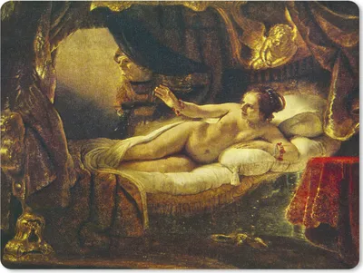 Produktbild von MuchoWow® Mauspad Mousepad Danaë - Rembrandt van Rijn 23x19 cm - Mousepads - Maus Mat - Pad - Mausunterlage - Schreibtischunterlage - Mauspad