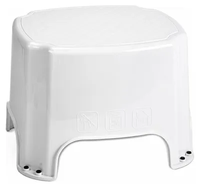 Produktbild von Plasticforte Solutions Trittleiter - Erhohungshocker - 1 Stufe - weiss - Kunststoff - 35 x 33 x 25