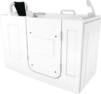 Produktbild von Sitzwanne Whirlpool Badewanne mit Tür S07WP-TH-B-R 140x76cm
