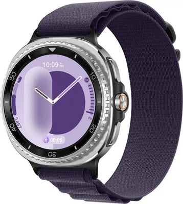 Produktbild von Nylon Armband für Samsung Galaxy Watch 8 / 8 Classic Alpine Loop Design Lila