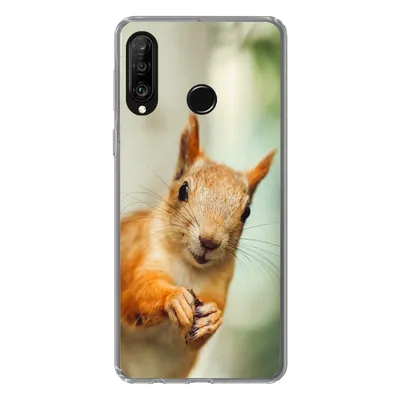 Produktbild von MuchoWow® Handyhülle Schutzhülle Hülle für Huawei P30 Lite Eichhörnchen - Lustig - Nuss - Kinder - Jungen - Mädchen - Kind Silikon Softcase Handy Hülle - Handyhülle