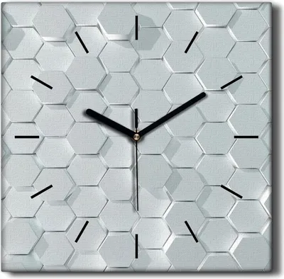 Produktbild von Coloray Hodiny Unikátní 30x30 cm  Tiché hodiny Pro obývací pokoj a kuchyň Nástěnné hodiny Plátno Černé ručičky hodin - šestiúhelník