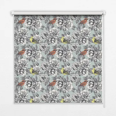 Produktbild von Seitenzug-Rollo Fensterrollo Jalousie - Lichtdurchlässig Springrollos - 70x140 cm - Blumen