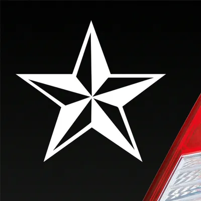Produktbild von Auto Aufkleber Stern Stars Star 10x10 cm Weiss Glanz Sticker Heckscheibenaufkleber