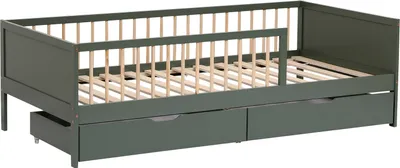 Image de Lit pour enfant 190x90cm vert avec tiroirs ADAM